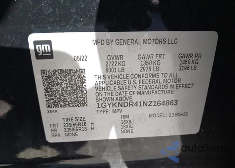 2022 Cadillac Xt5 Awd Premium Luxury from USA, damaged, VIN 1GYKNDR41NZ164863